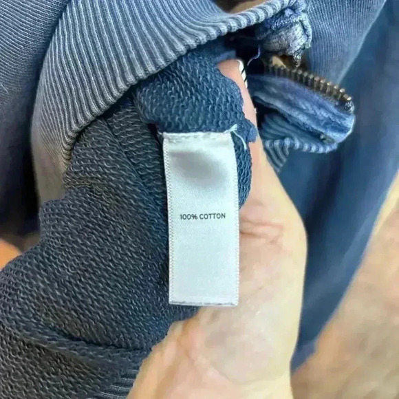 Mel rose and Market Blue Washed Out Side Zippers Sweatshirt Size XS - Picture 5 of 9